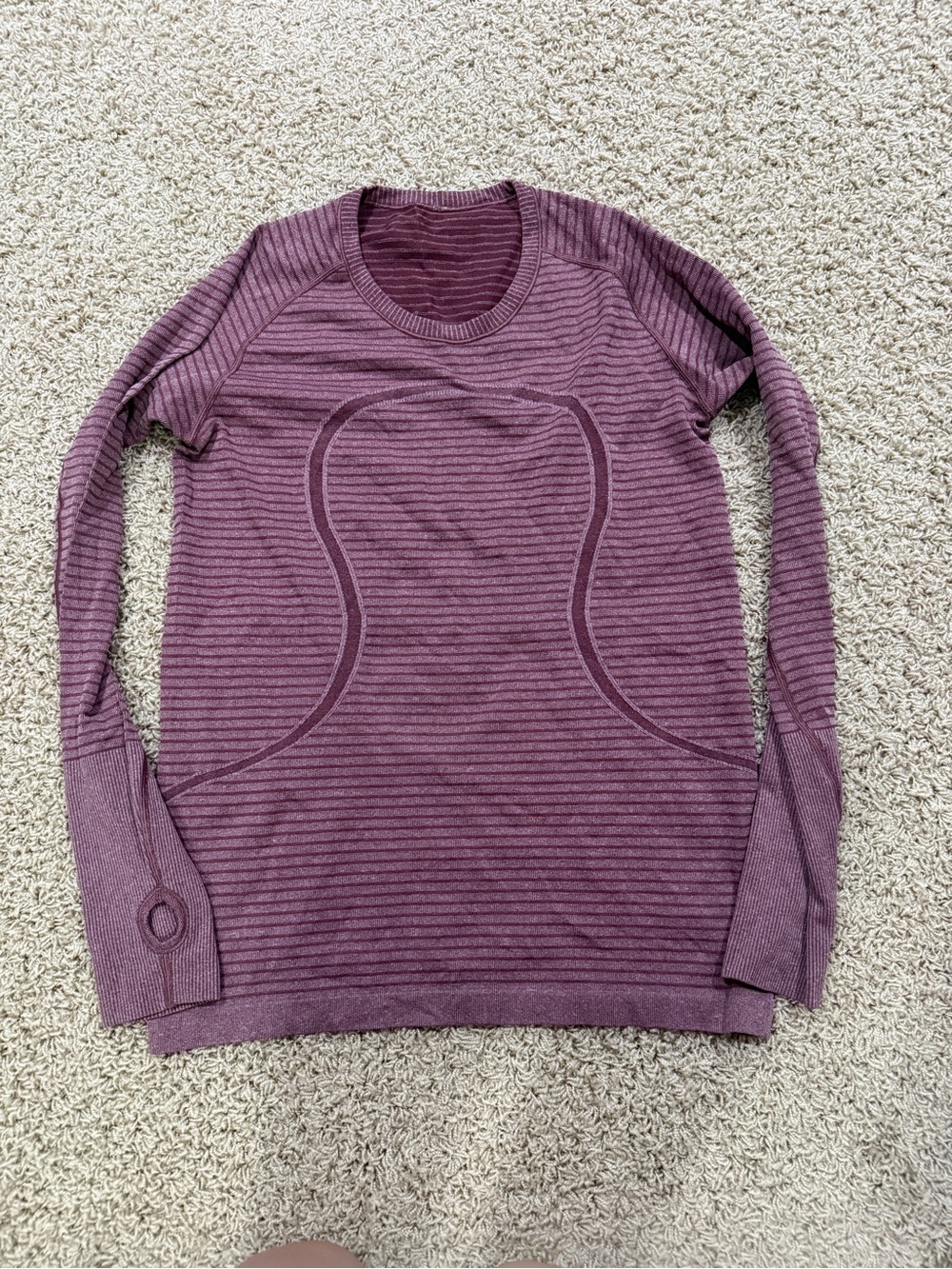 lululemon athletica Long Sleeve Crew in Plum